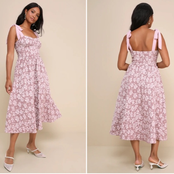 LULU's Floral Romantic Sexy Flowy Wedding Chic Casual Resort Europe Vacation - Picture 7 of 8